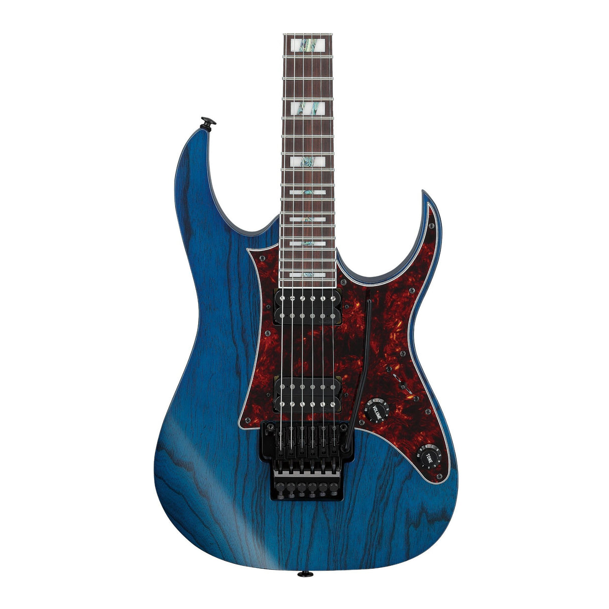 Ibanez RG Prestige Electric Guitar with Hard Case (Transparent Deep Blue Flat)