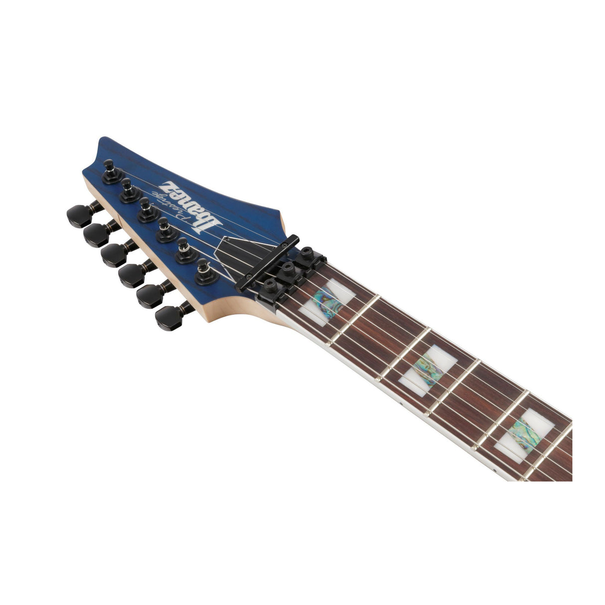 Ibanez RG Prestige Electric Guitar with Hard Case (Transparent Deep Blue Flat)