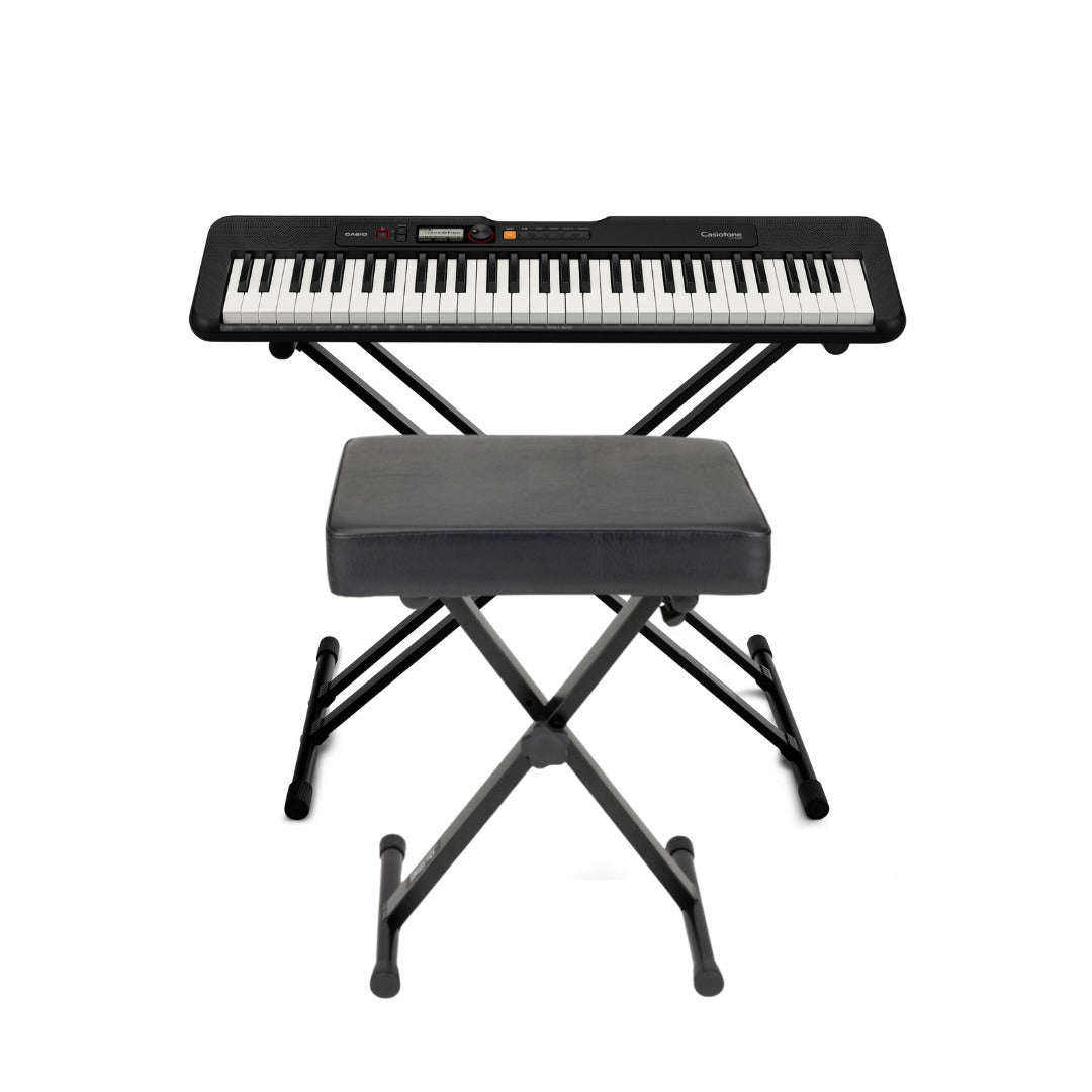 Casio Casiotone CT-S200 61-Key Portable Keyboard (Black) with Stand and Bench