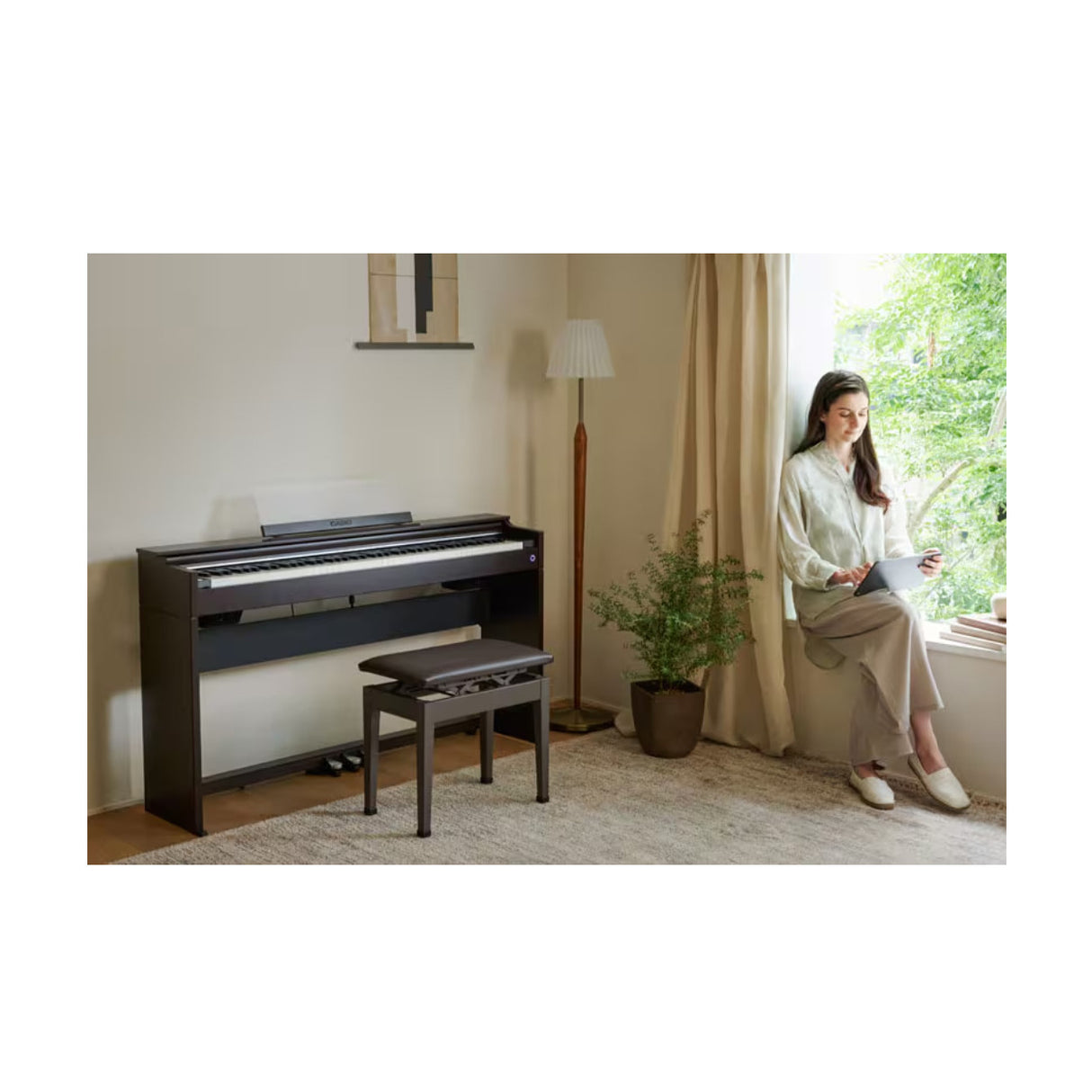 Casio Celviano AP-S200 88-Key Digital Upright Piano with Hammer Action (Black)