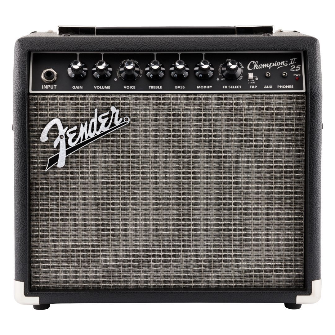 Fender Champion II 25 120V Digital Guitar Amplifier with 8-Inch Fender Special Speaker (Black)