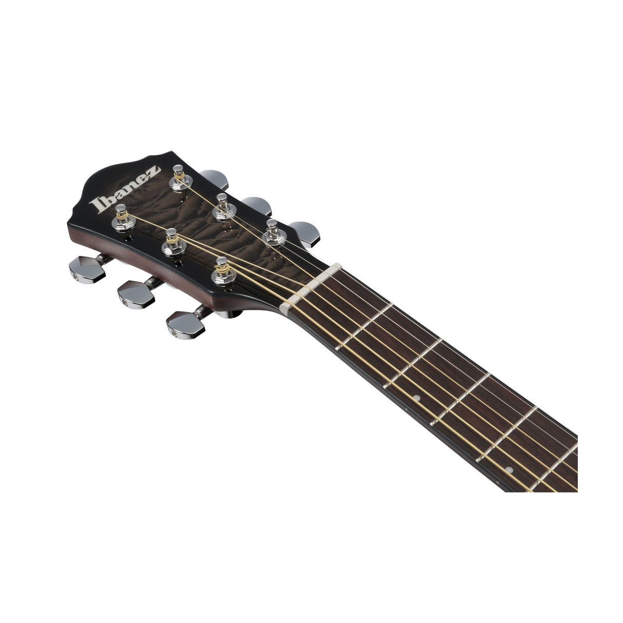 Ibanez AEWC16QA 6-String Acoustic-Electric Guitar (Transparent Black Sunburst)