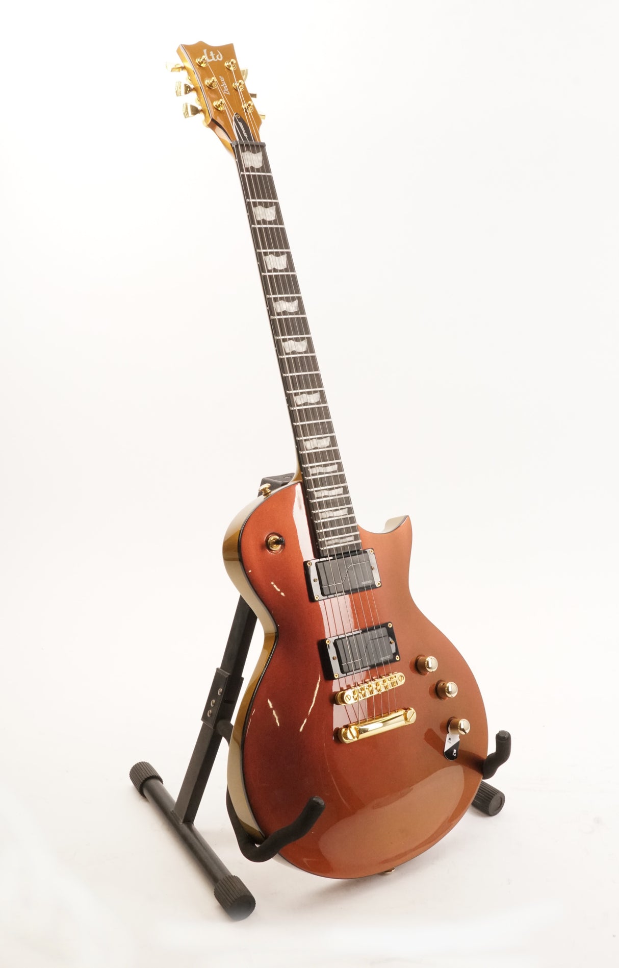 ESP 6 String LTD Deluxe EC-1000 Electric Guitar, Gold Andromeda - B-Stock (Used)