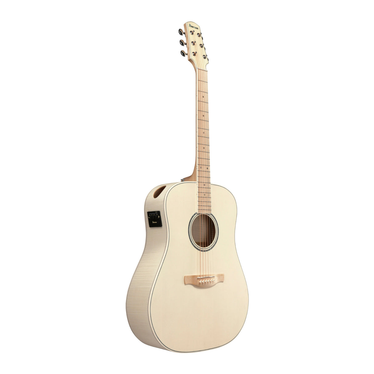 Ibanez AAD77M1E Open Pore Antique White Acoustic Electric Guitar
