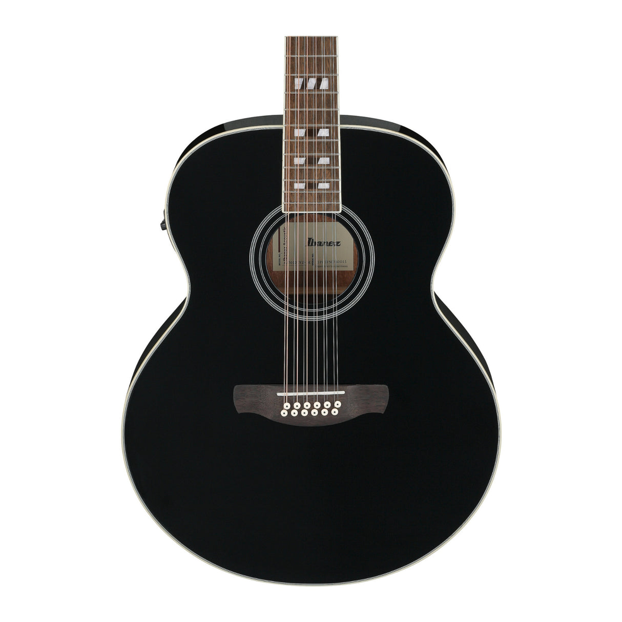 Ibanez AJ7012M1E Black High Gloss Acoustic Electric Guitar