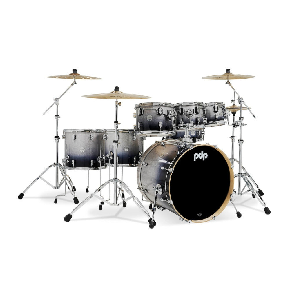 PDP Concept Maple 7-Piece Drum Set 22 Inch (Silver to Black Fade Lacquer)