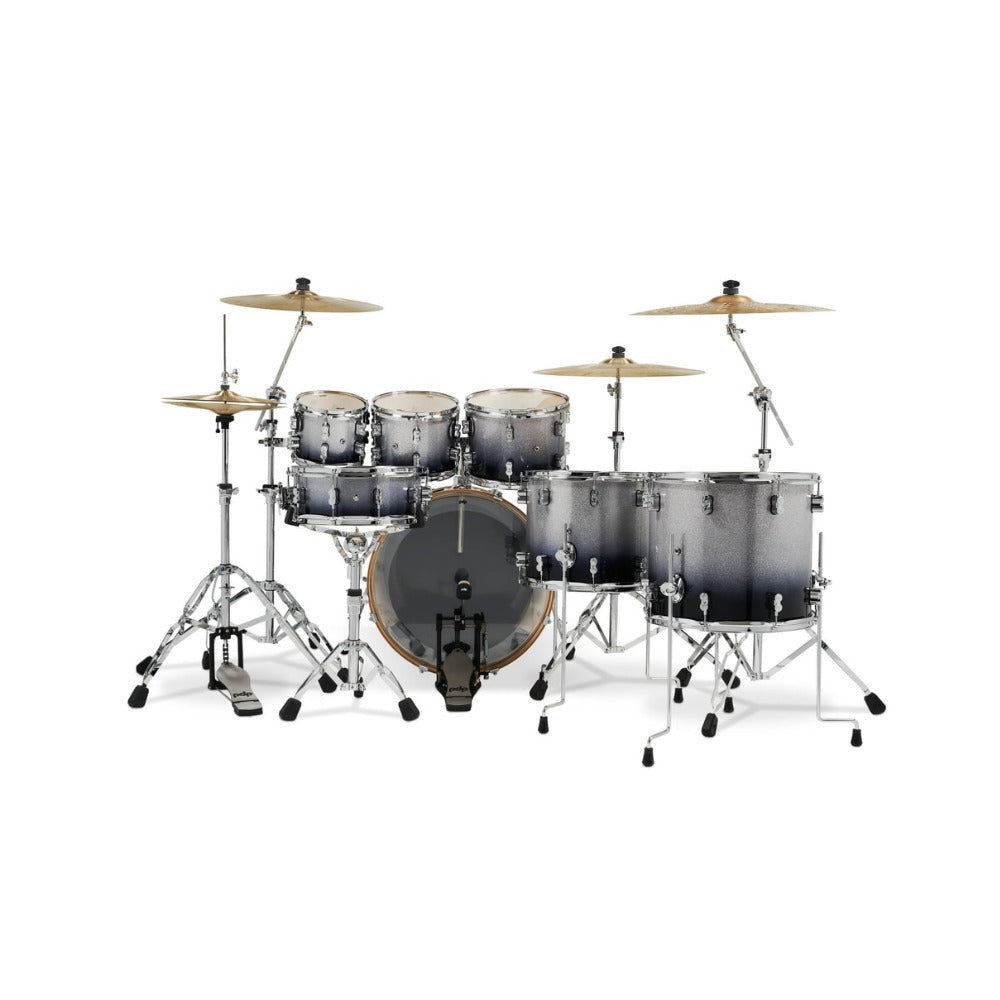 PDP Concept Maple 7-Piece Drum Set 22 Inch (Silver to Black Fade Lacquer)