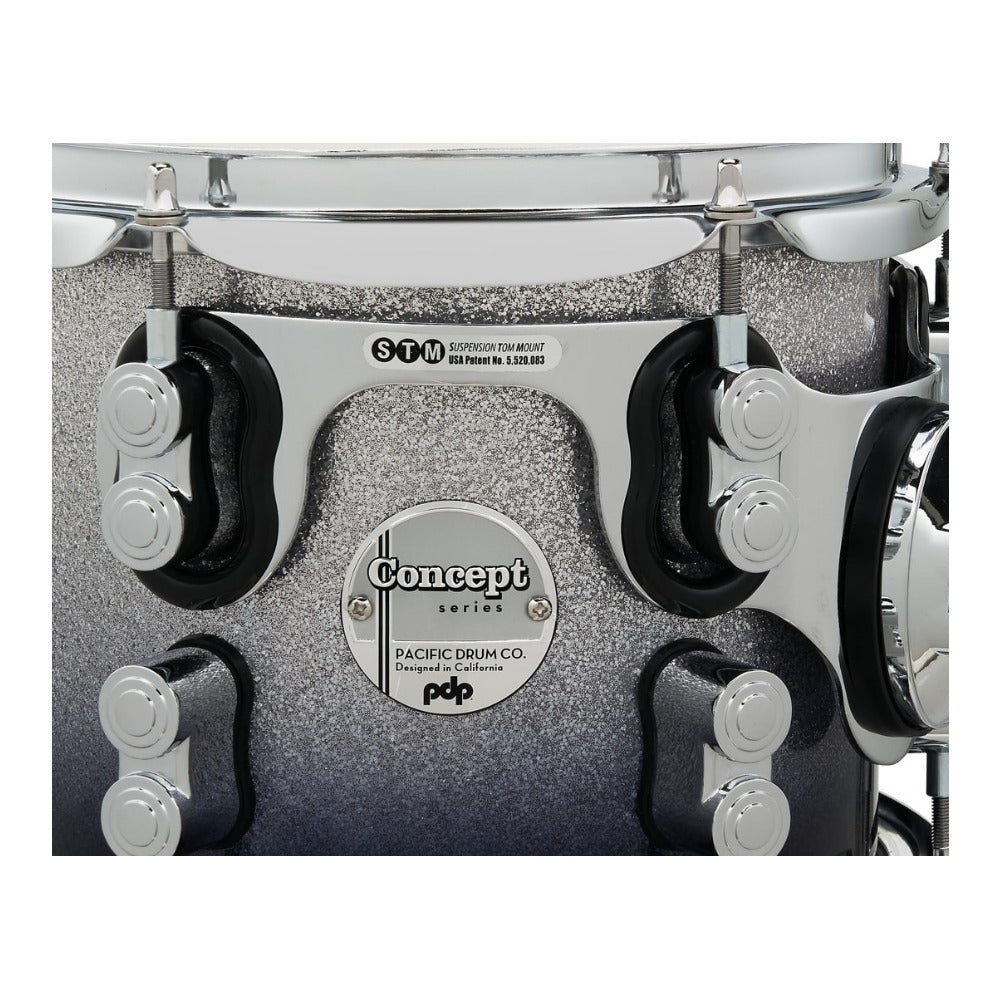 PDP Concept Maple 7-Piece Drum Set 22 Inch (Silver to Black Fade Lacquer)