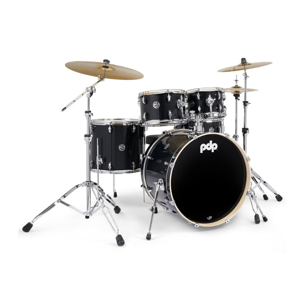 PDP Mainstage 5-Piece Complete Drum Kit with Hardware (Black Sparkle)