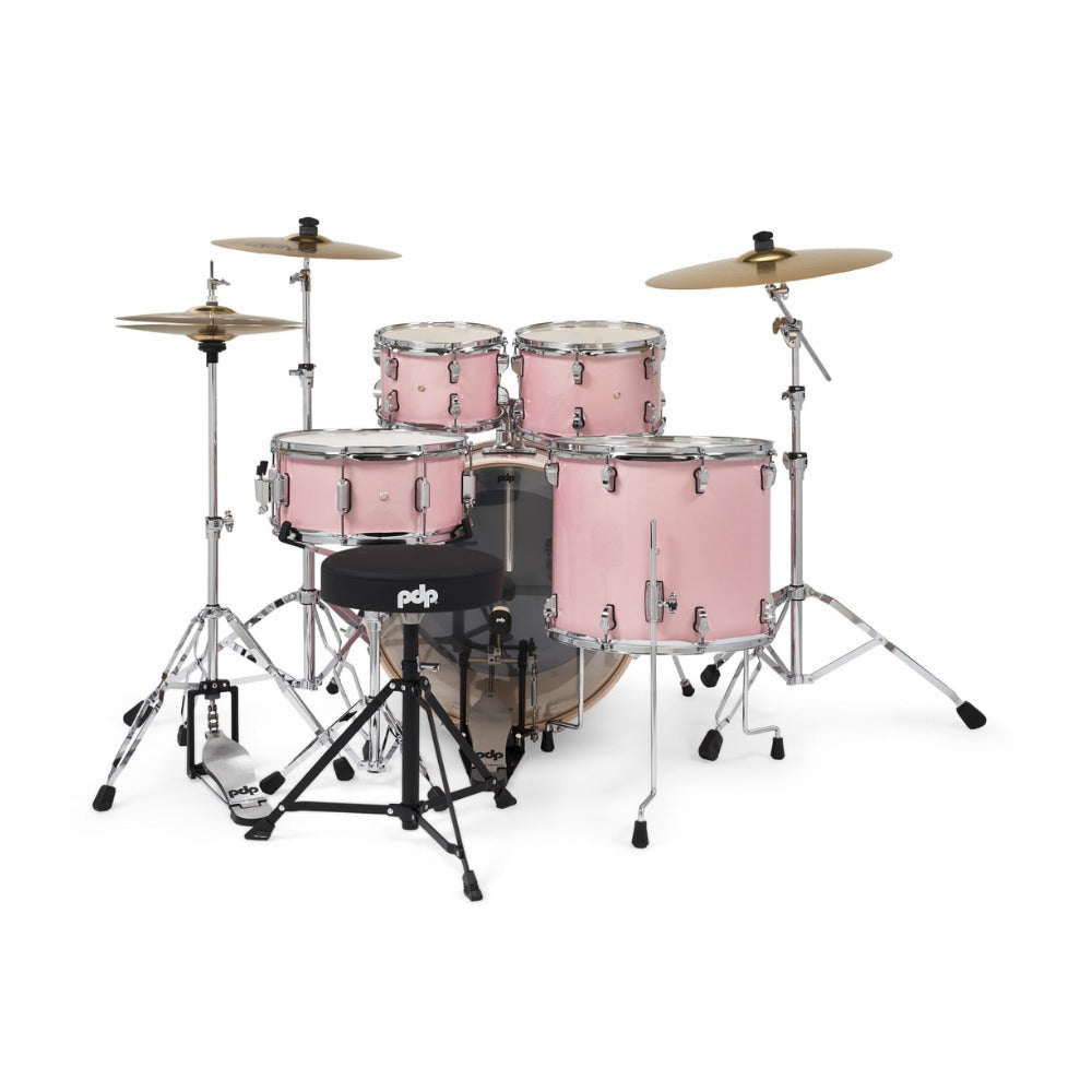 PDP Mainstage 5-Piece Complete Drum Kit with Hardware (Pale Rose)