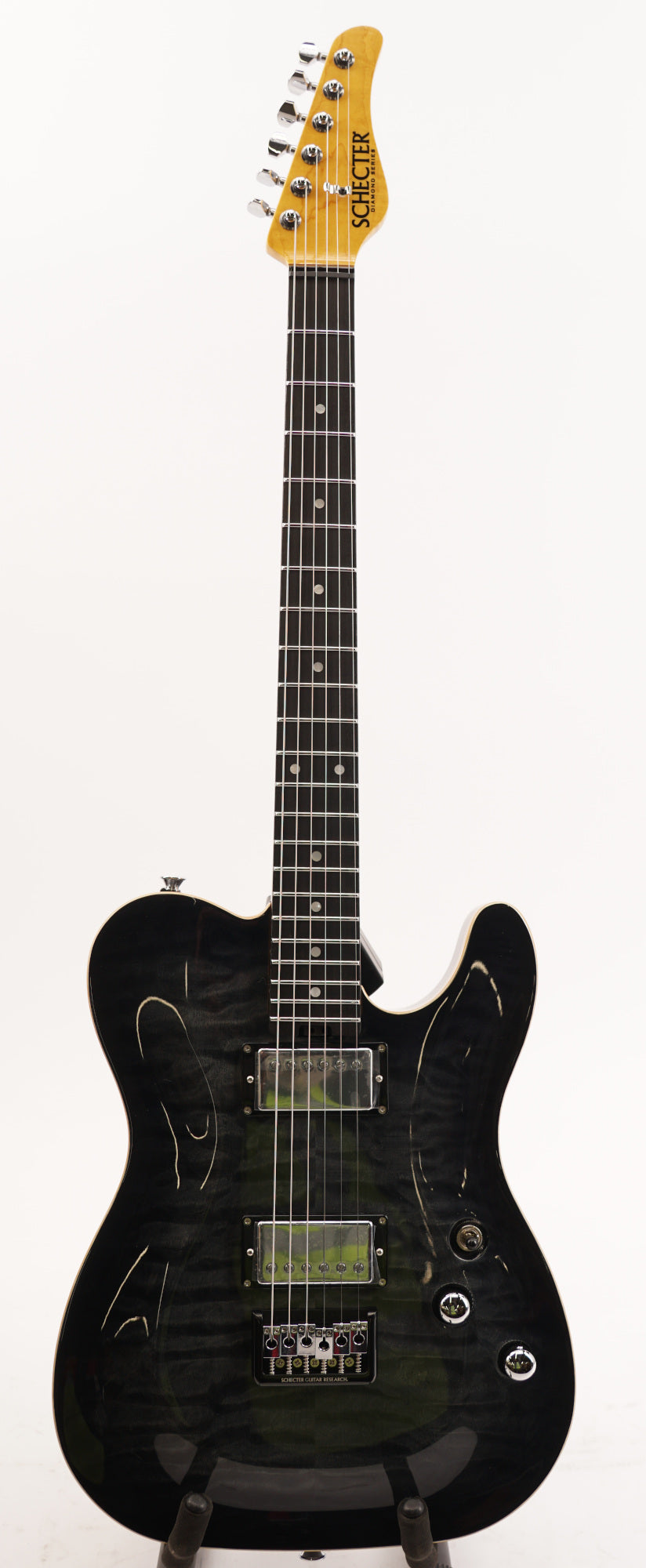 Schecter PT Classic Electric Guitar (Transparent Black Burst) (Used)