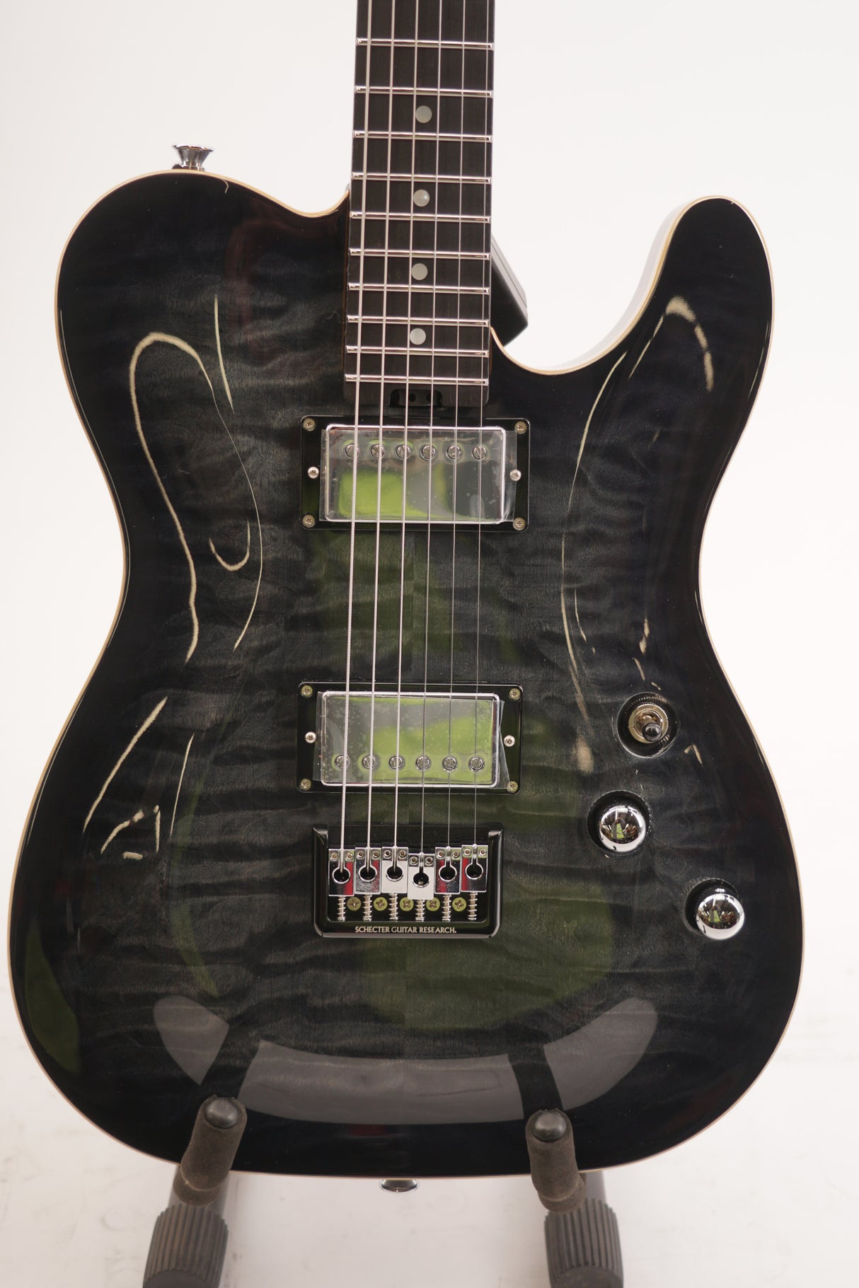 Schecter PT Classic Electric Guitar (Transparent Black Burst) (Used)