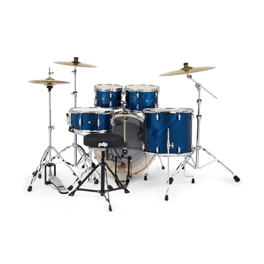 PDP Mainstage 5-Piece Complete Drum Kit with Hardware (Twisted Blue Steel)