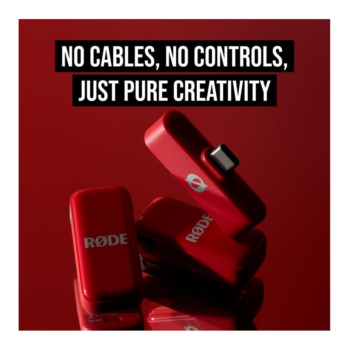 RODE Wireless Micro 2-Person Ultracompact Wireless Microphone System (Red)