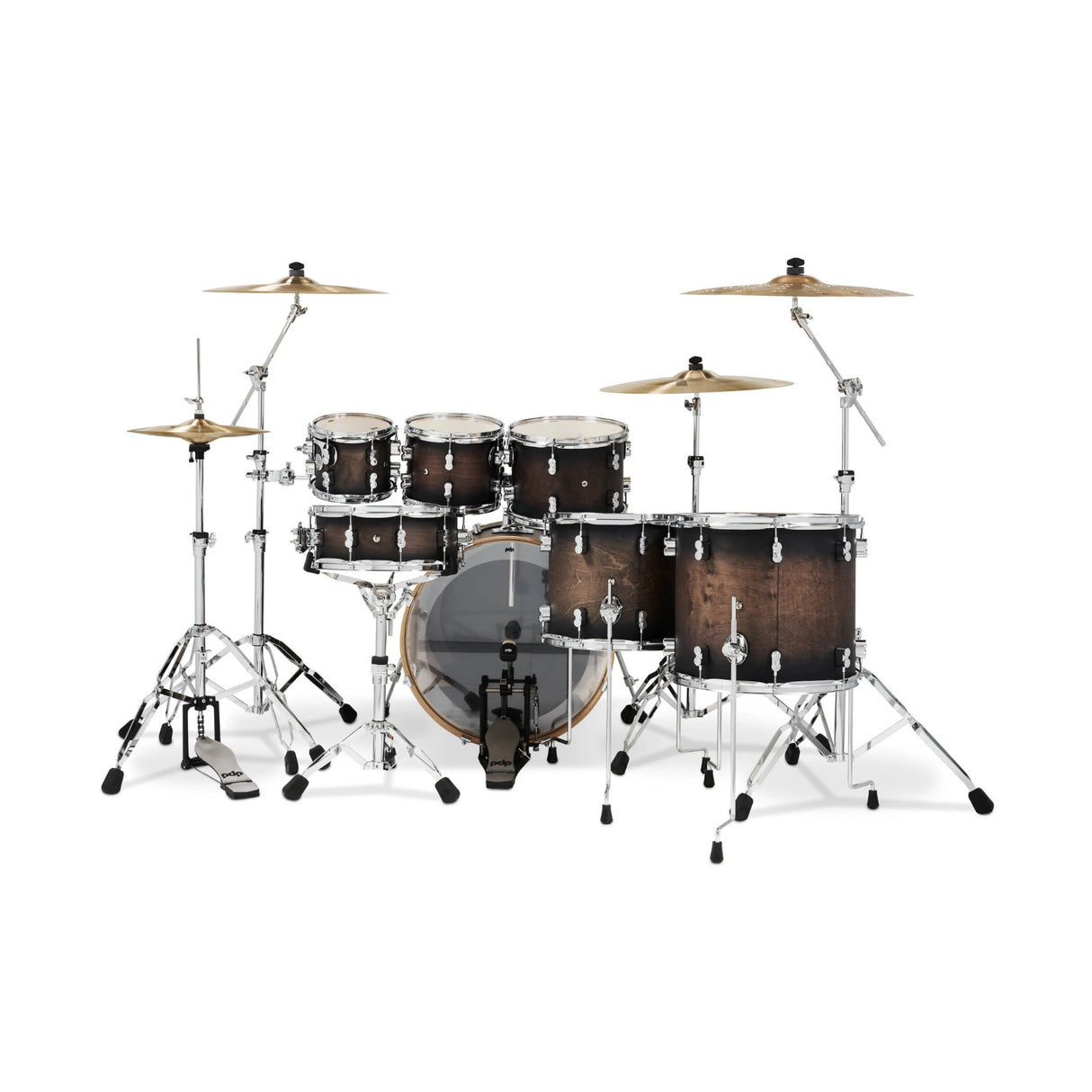PDP Concept 7-Piece Maple Acoustic Drum Shell Pack (Charcoal Burst Lacquer)