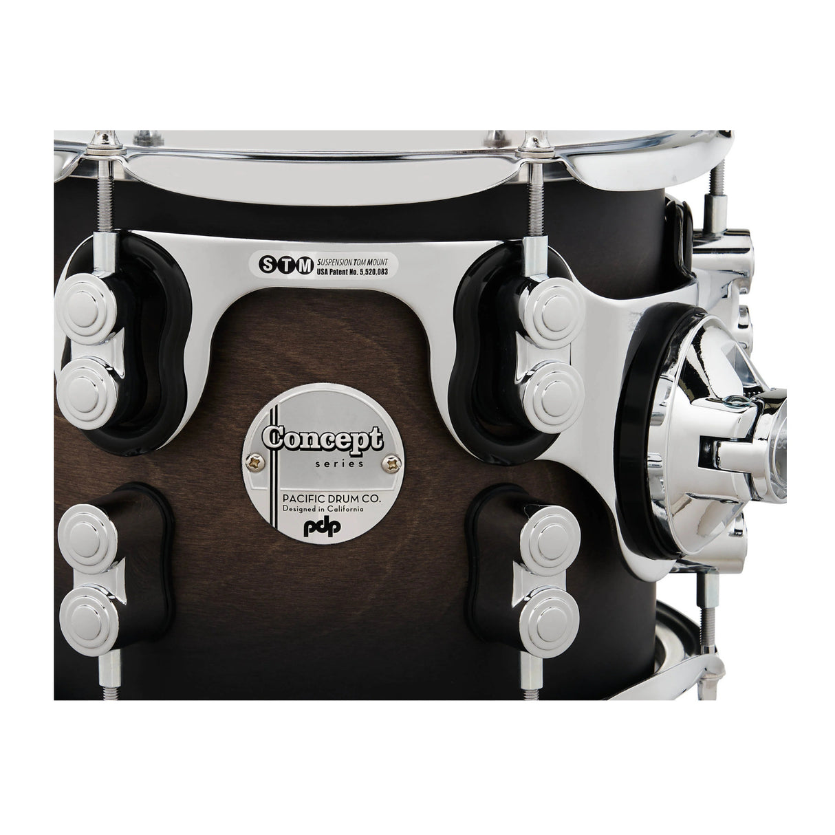 PDP Concept 7-Piece Maple Acoustic Drum Shell Pack (Charcoal Burst Lacquer)