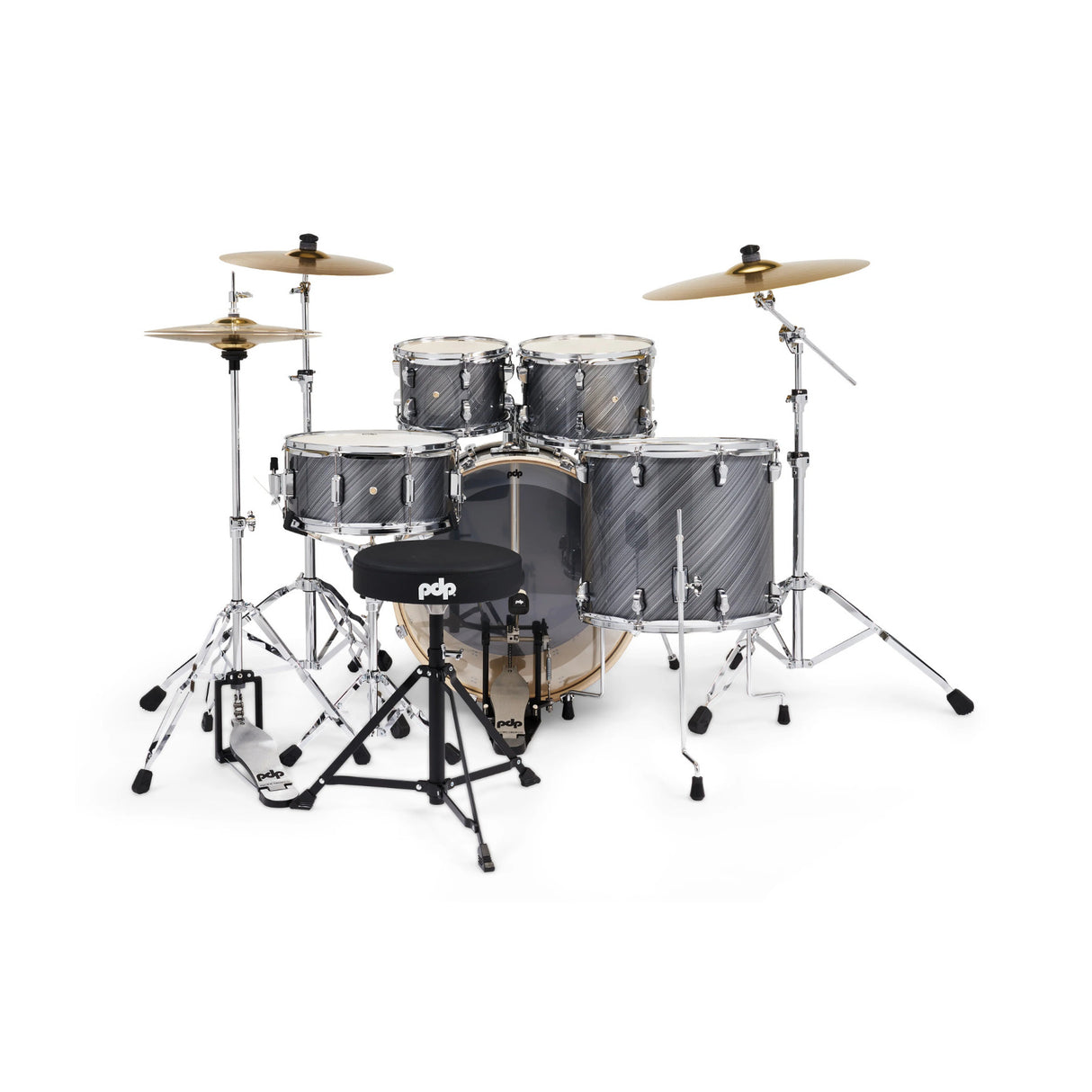 PDP Mainstage 5-Piece Complete Drum Kit (Twisted Graphite Finish Ply)