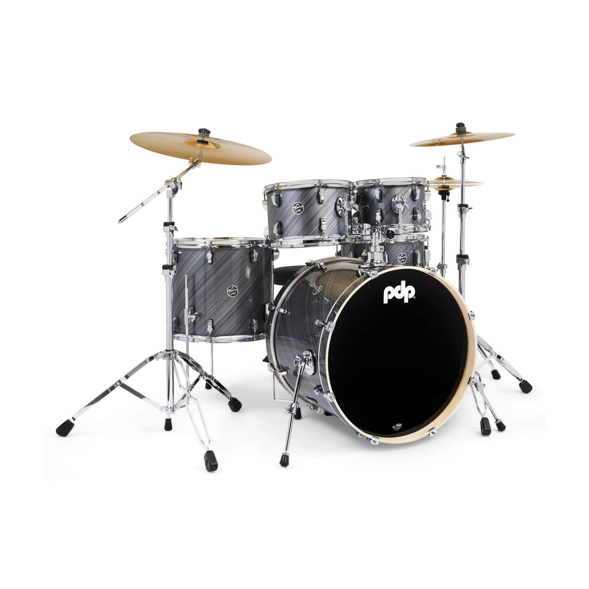 PDP Mainstage 5-Piece Complete Drum Kit (Twisted Graphite Finish Ply)