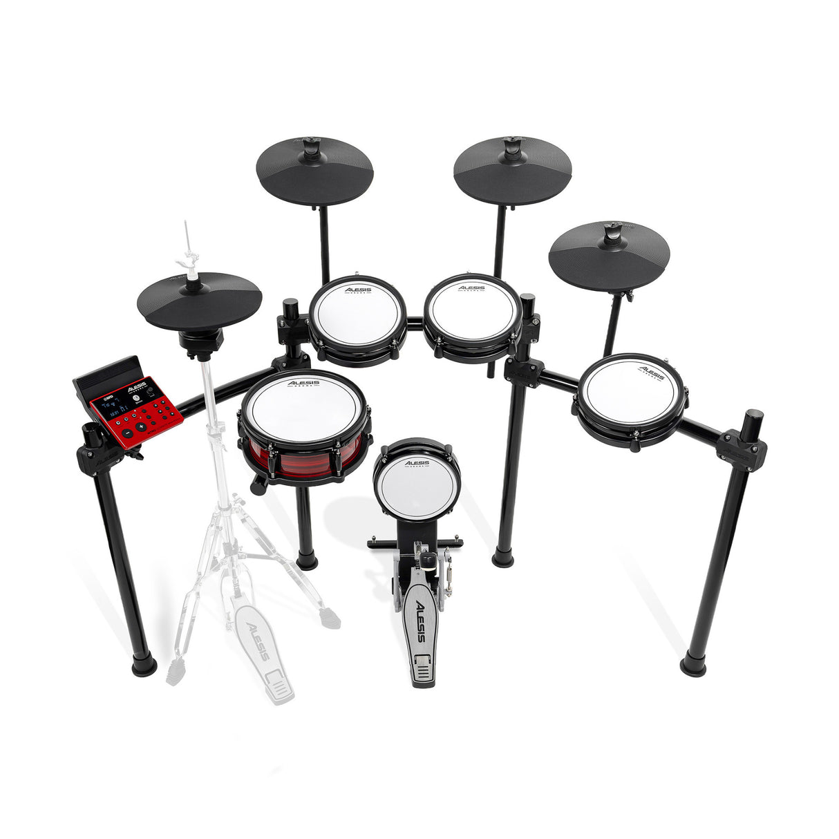 Alesis Nitro Ultimate 9-Piece Professional Electronic Drum Kit Bluetooth Bundle