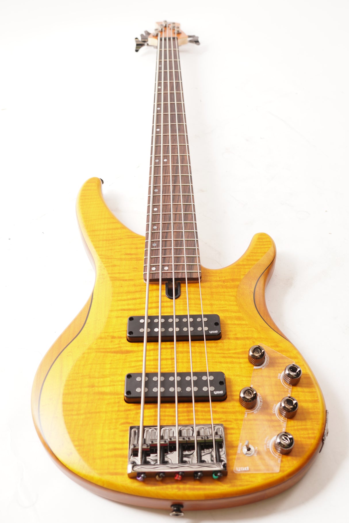Yamaha TRBX605FM 5 String Matte Amber Bass with Rosewood Fingerboard (Used)