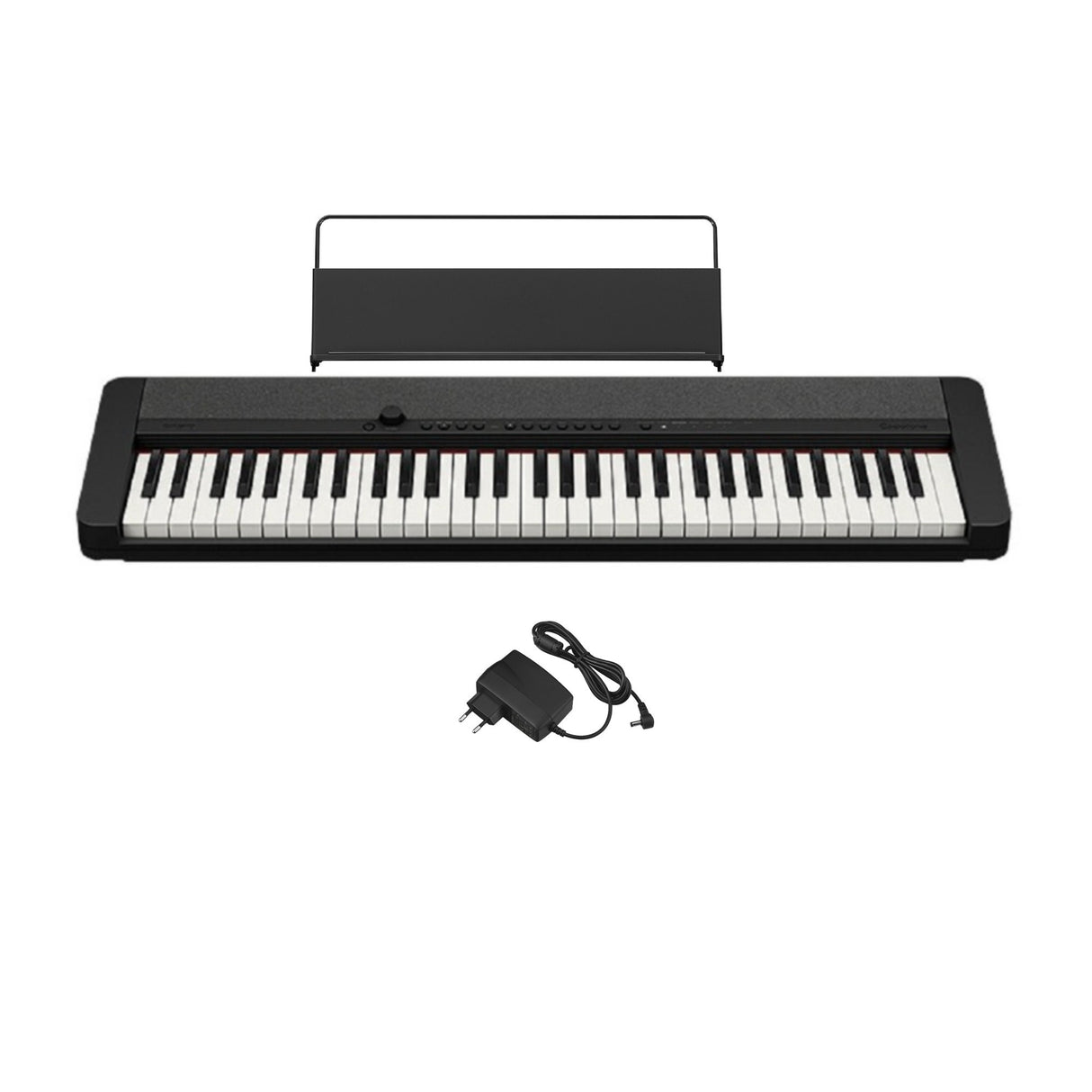 Casio Casiotone CT-S1 61-Key Touch Response Portable Keyboard (Black) with Accs