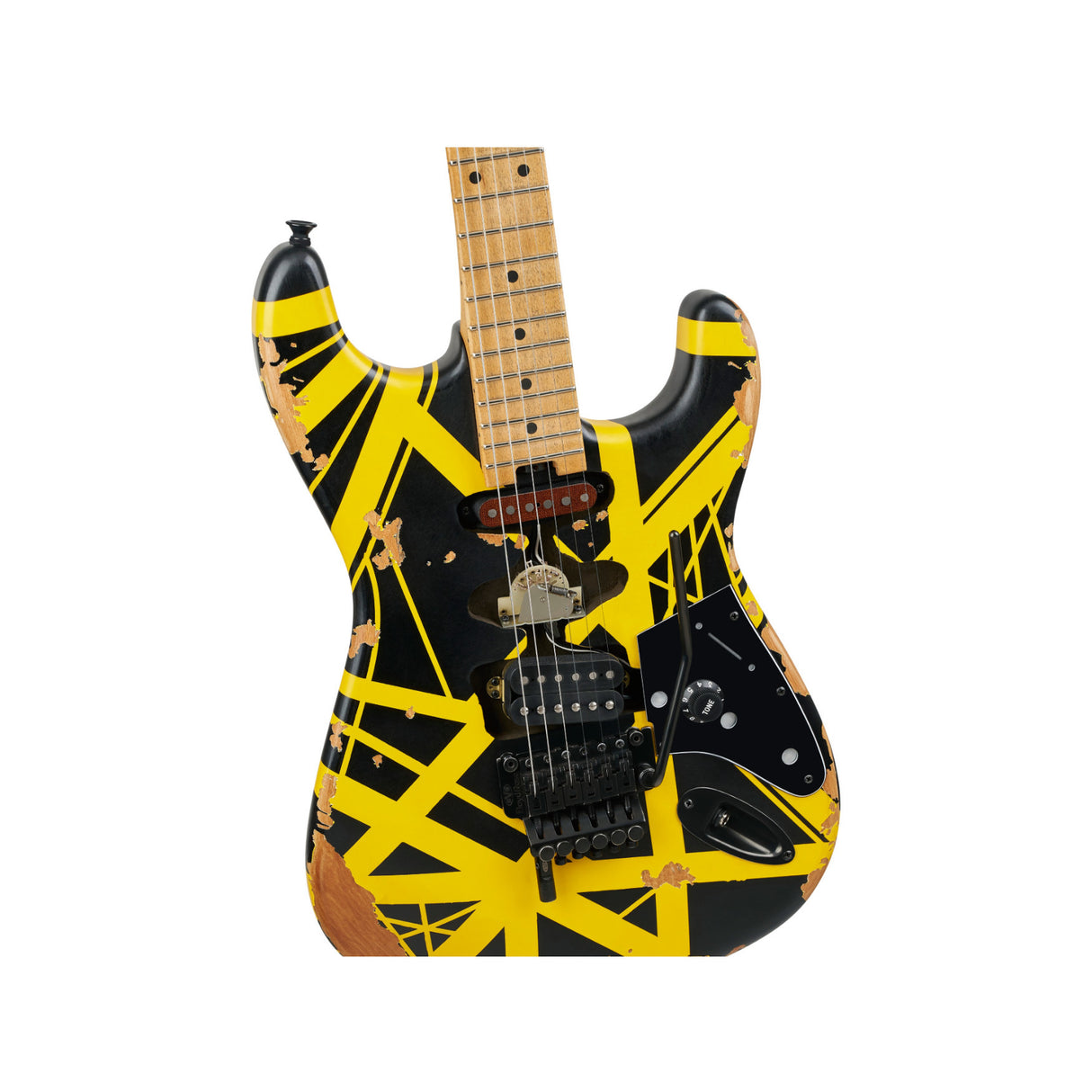 EVH Limited Edition Striped Guitar Frankenstein (Black with Yellow Stripes)