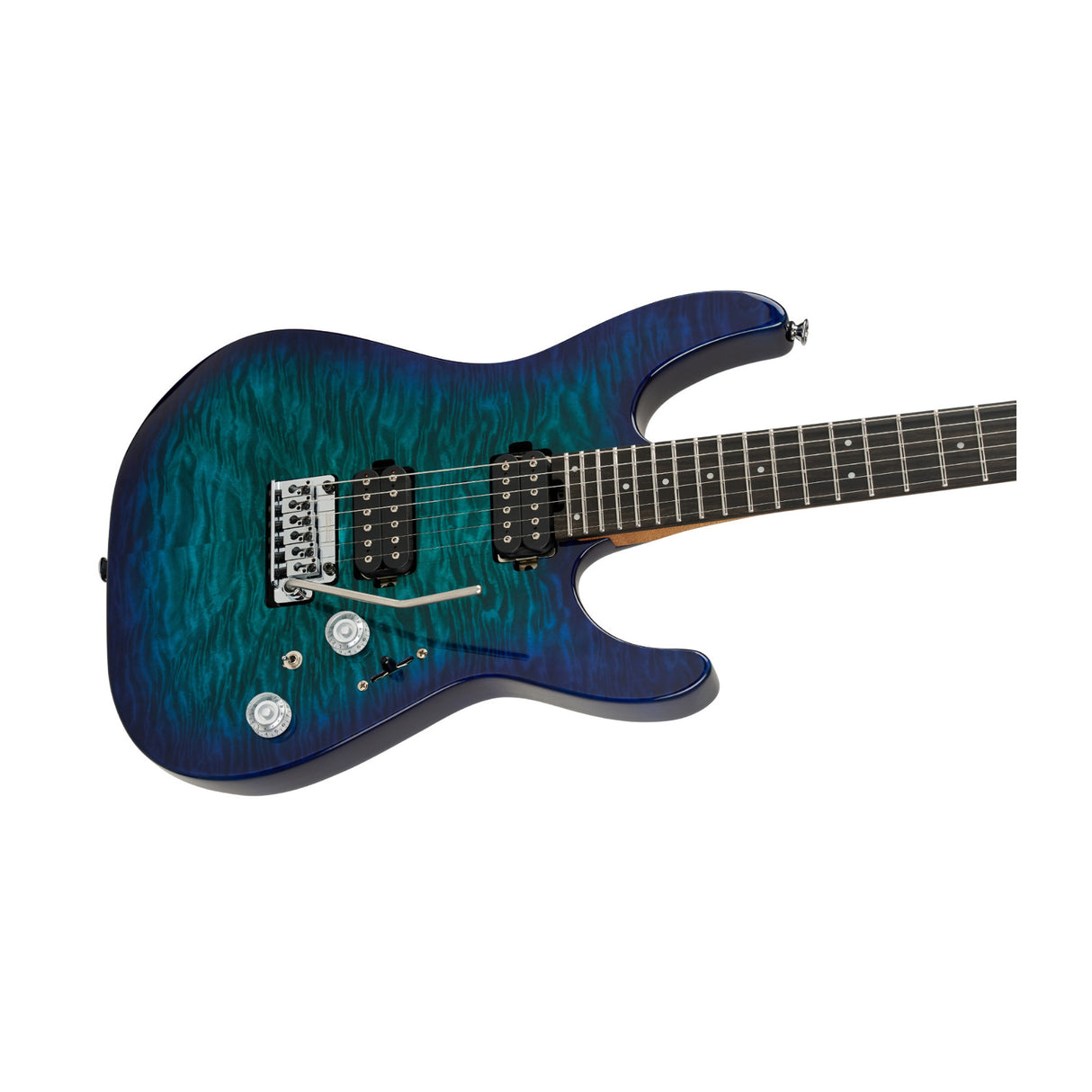 Charvel Pro-Mod Plus DK24 HH 2PT EB QM 6-String Electric Guitar (Chlorine Burst)