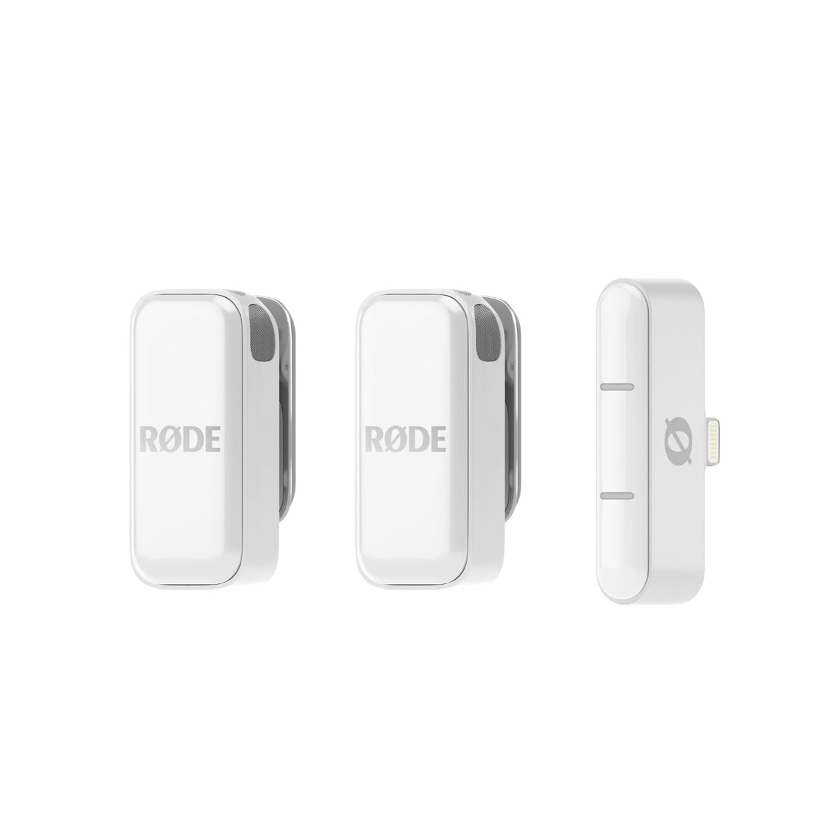 RDE Wireless Micro 2-Person Ultracompact Lightning Connector Wireless Microphone System (White)