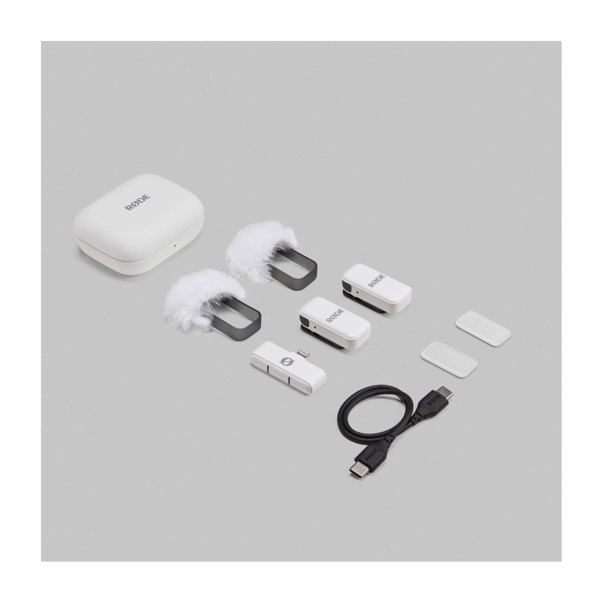 RDE Wireless Micro 2-Person Ultracompact Lightning Connector Wireless Microphone System (White)