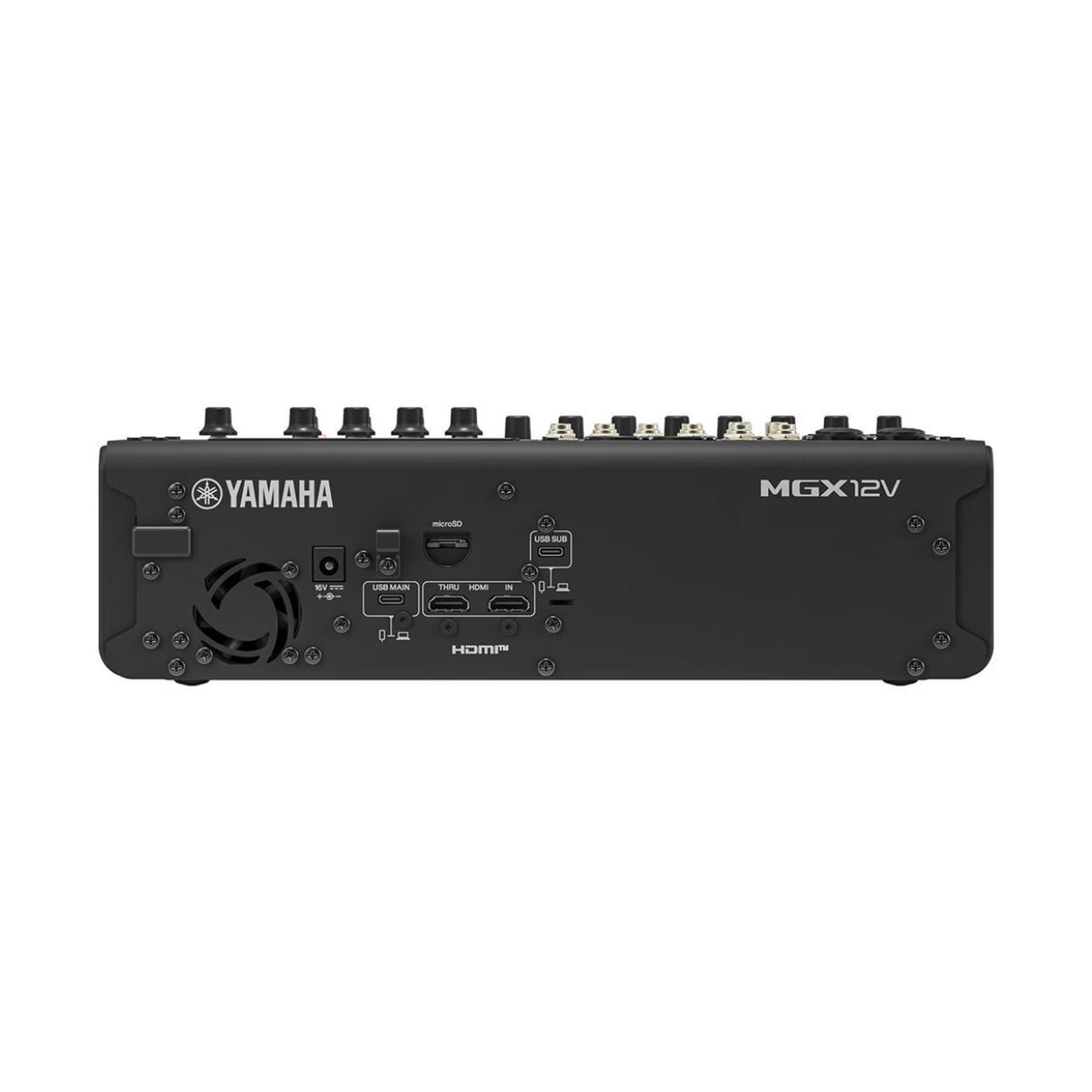 Yamaha MGX12V 18-Channel Digital Mixing Console Dual USB-C Audio/Video Interface (Black)