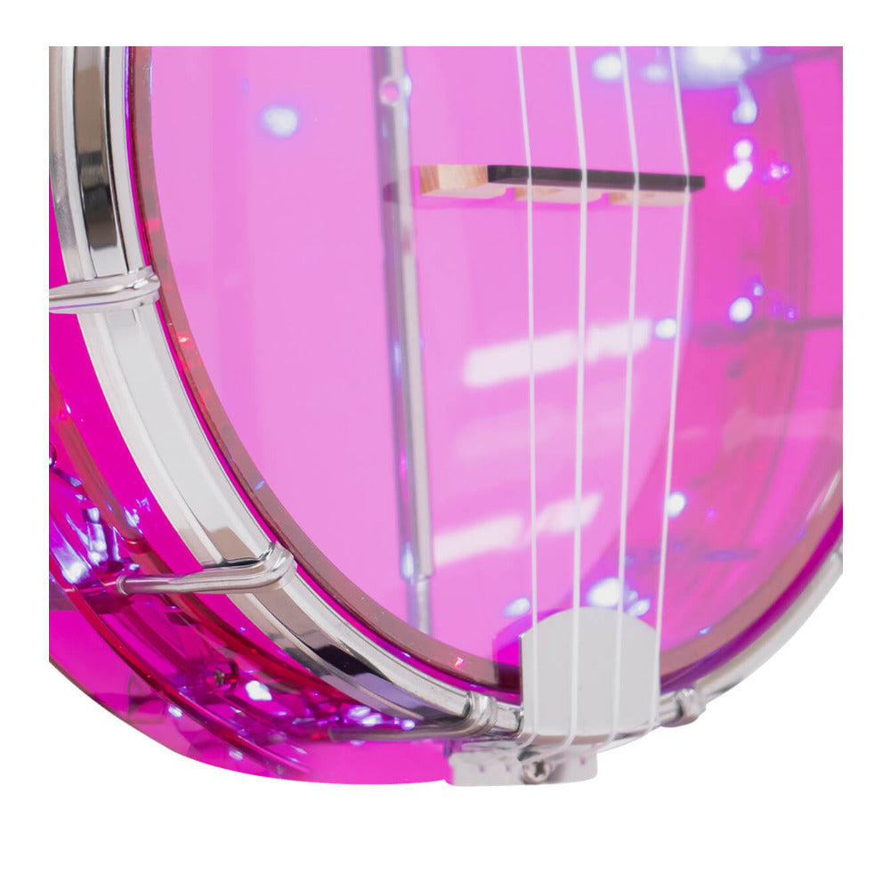 Gold Tone Lightup Little Gem See-Through Banjo-Ukuleles with Lights (Amethyst)