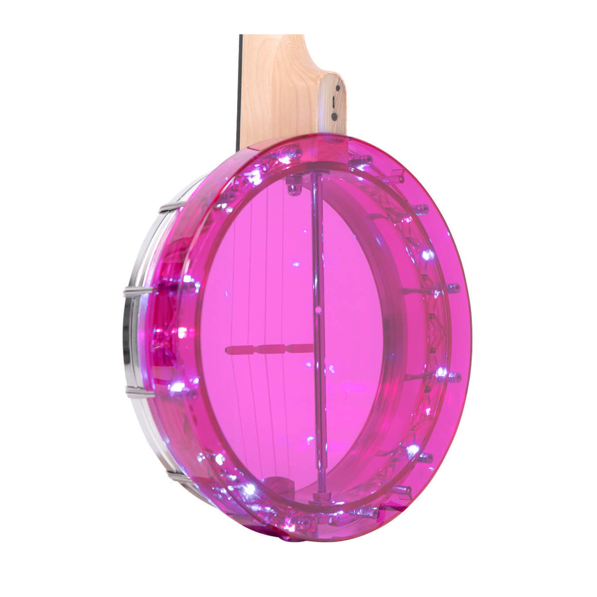 Gold Tone Lightup Little Gem See-Through Banjo-Ukuleles with Lights (Amethyst)