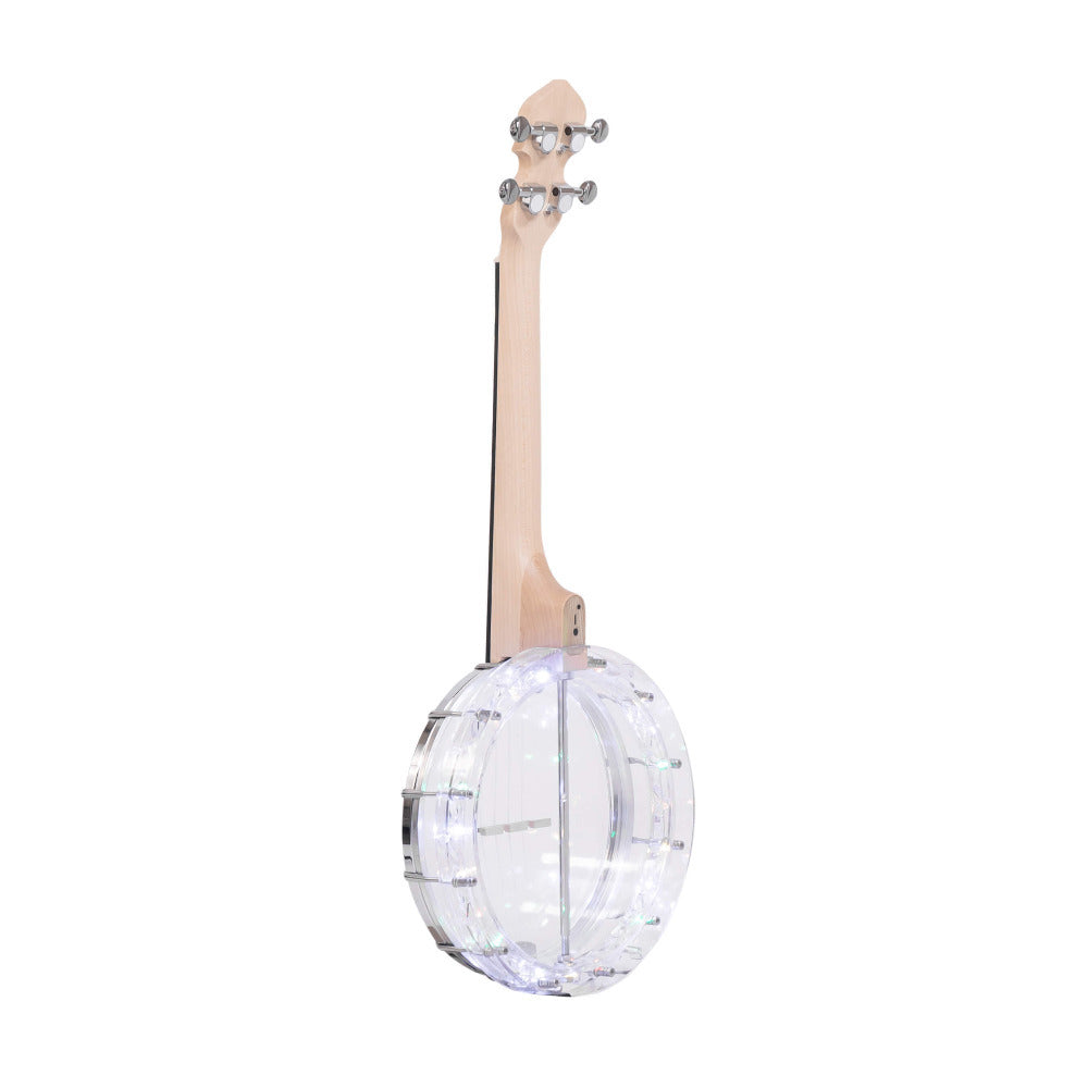 Gold Tone Lightup Little Gem See-Through Banjo-Ukuleles with Lights (Diamond)