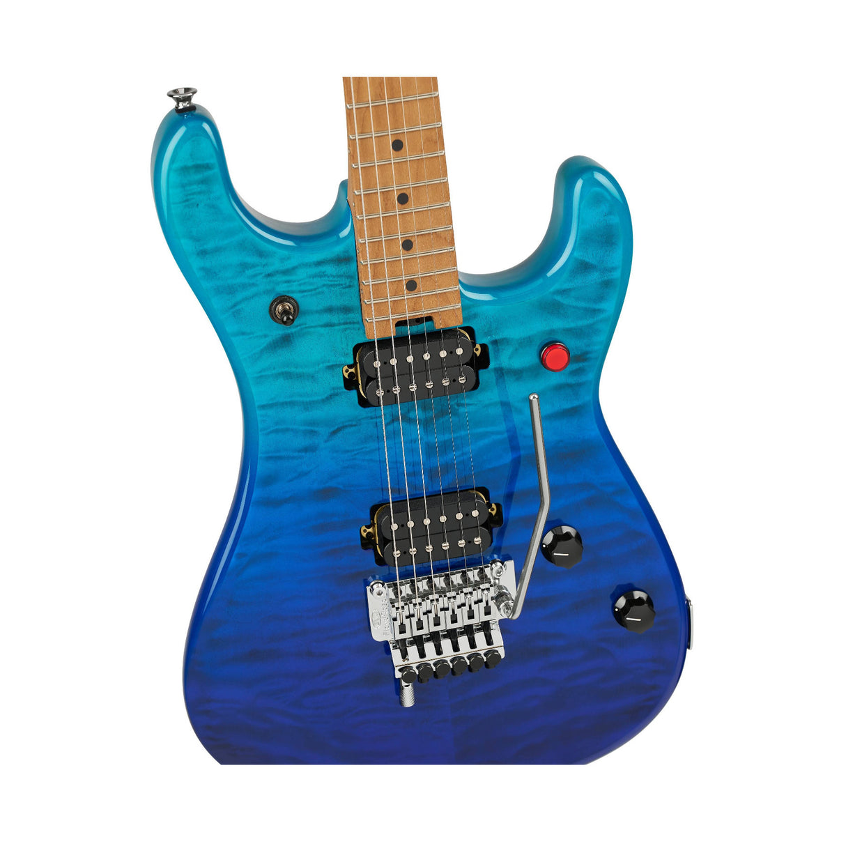 EVH 5150 Series Deluxe QM 6-String Baked Maple Electric Guitar (Pacific Drift)