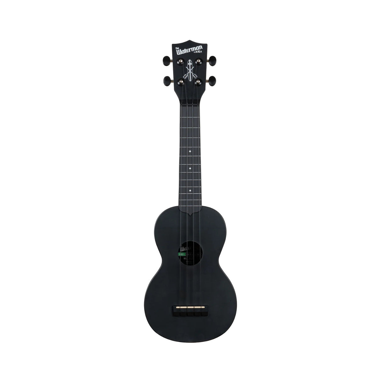 Kala Brand Music Co Waterman Recycled Matte Black Sand Soprano Ukulele