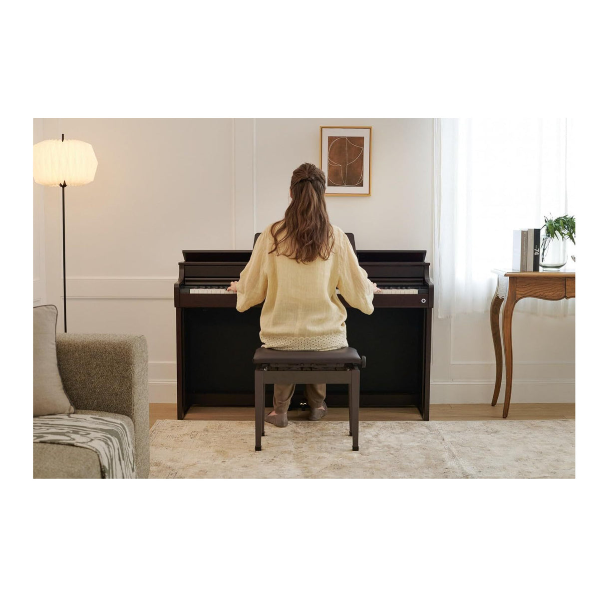 CaCasio Celviano AP-300 Digital Piano with Adjustable Bench (Brown)