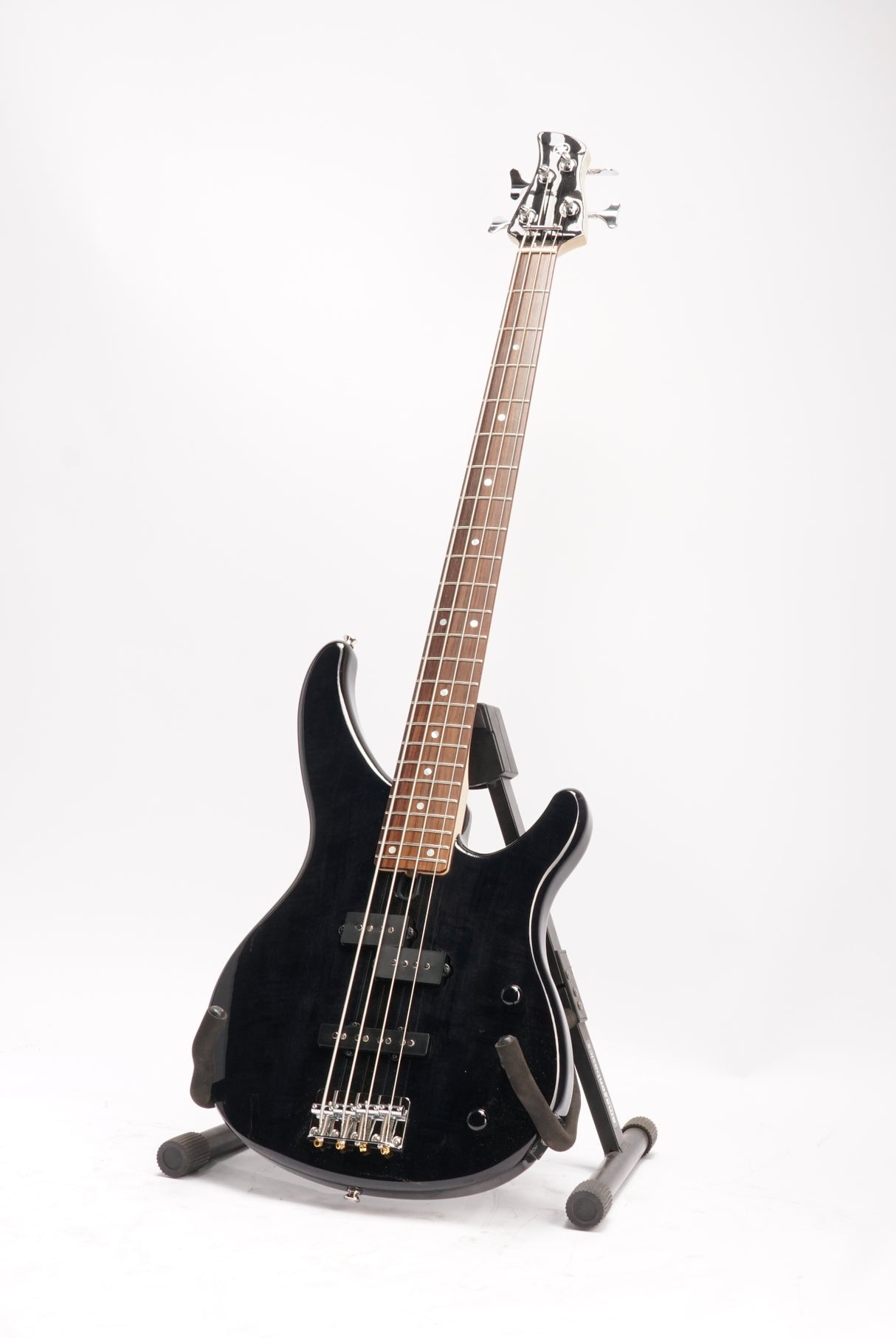 Yamaha TRBX174EW 4-String Electric Bass (Translucent Black) (Used)