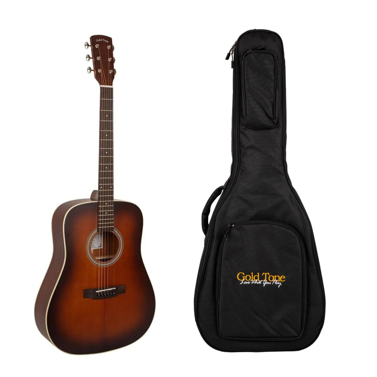 Gold Tone The Dread Acoustic-Electric All Solid Wood Guitar with Bag (Burst)