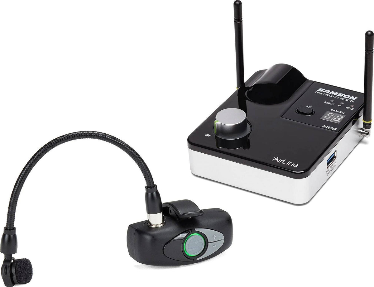 Samson AirLine AWXm Wind Instrument Wireless System w/ HM60 Mic ATX/AR99m D Band (Open Box)