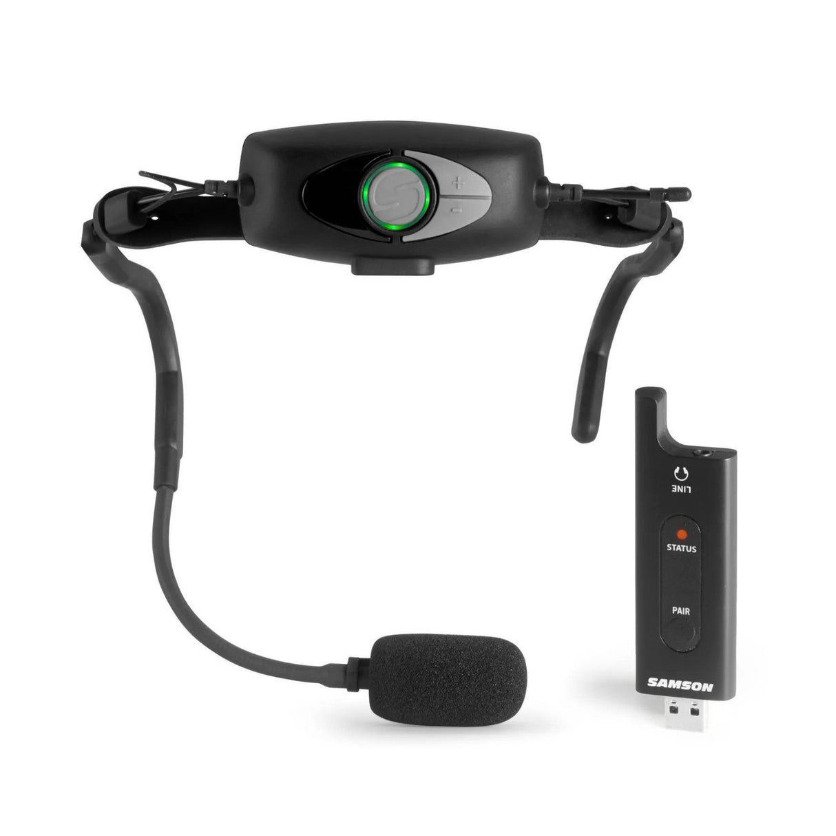 Samson AirLine XD Fitness Headset Digital Wireless (2.4 GHz) System with Integrated Qe Mic (AHDQe/RXD2USB)