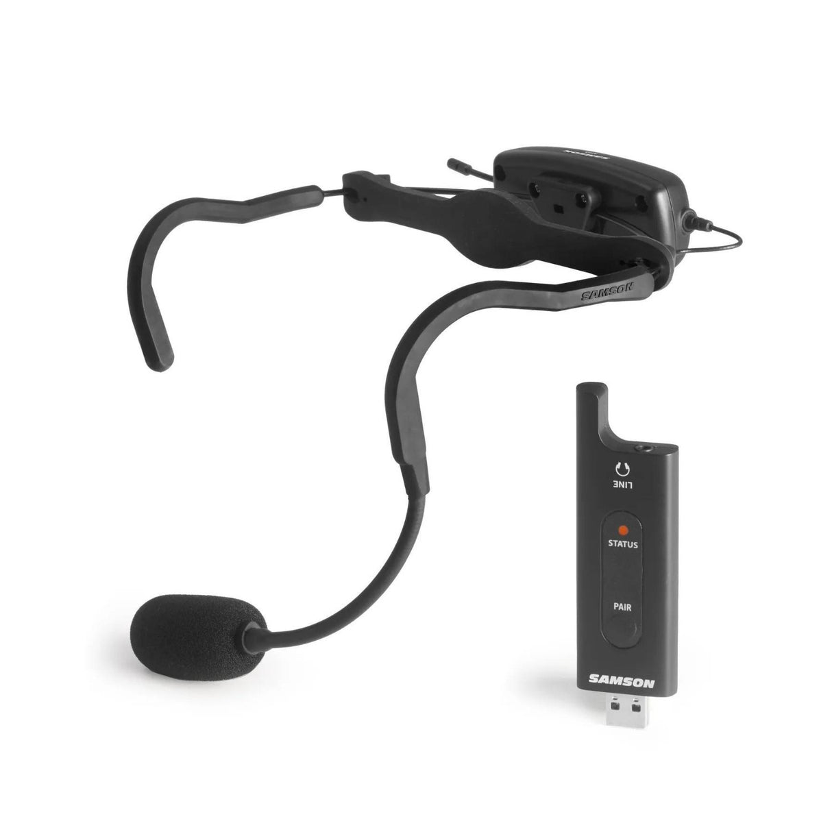Samson AirLine XD Fitness Headset Digital Wireless (2.4 GHz) System with Integrated Qe Mic (AHDQe/RXD2USB)