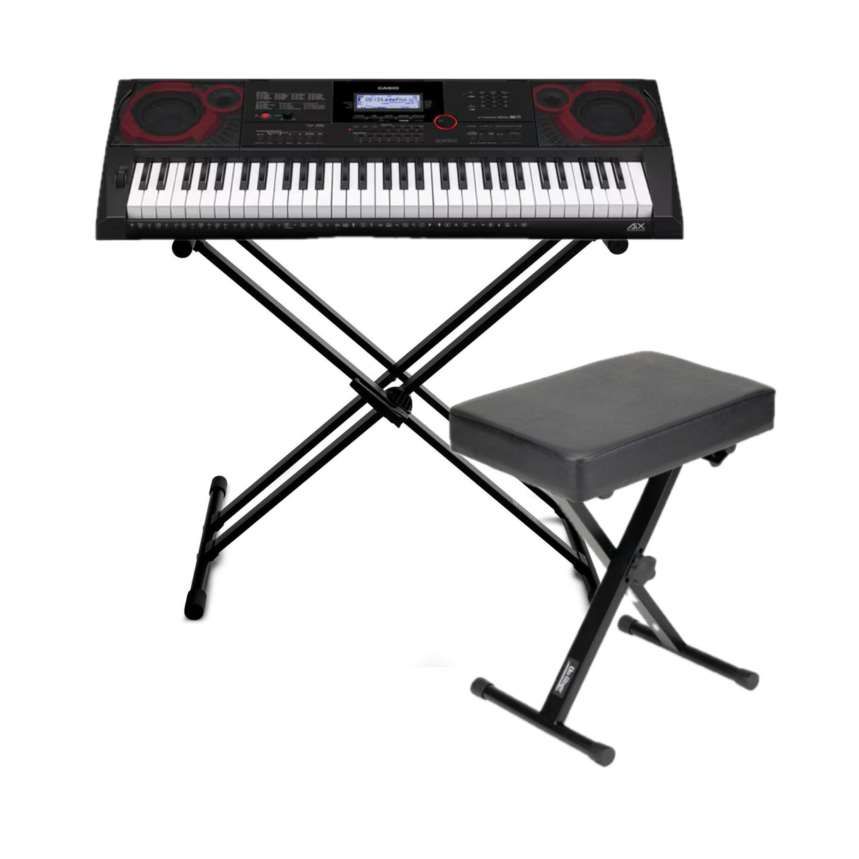 Casio CT-X3000 61-Key Portable Keyboard Bundle with Stand and Bench