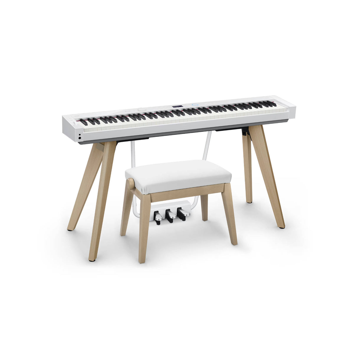 Casio Height-Adjustable Padded Piano Bench for Privia PX-S7000 (White)