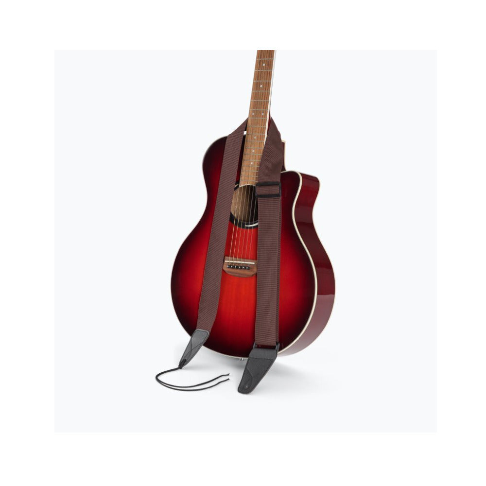 On-Stage GSA10BR Guitar Strap with Leather Ends (31 to 52 Inches, Brown)