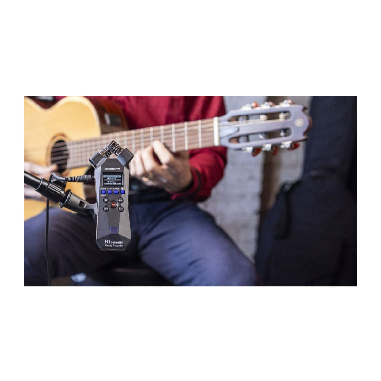 Zoom H1essential Stereo Handy Recorder and Hairy Windscreen Bundle