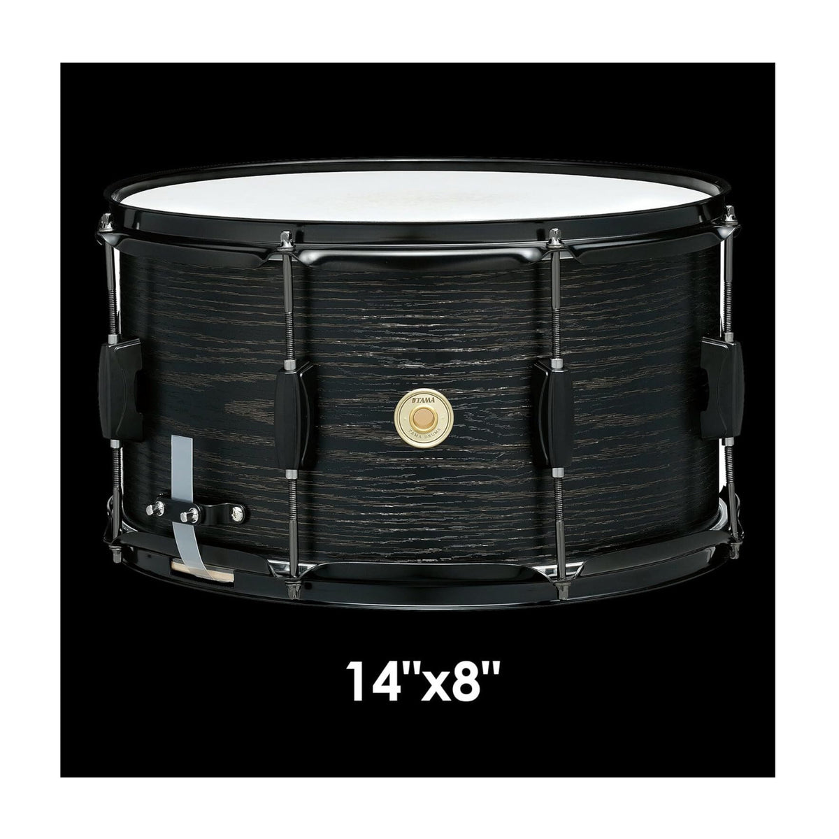 TAMA Woodworks 14x8 Inch Snare Drum (Black Oak Wrap) (Open Box)