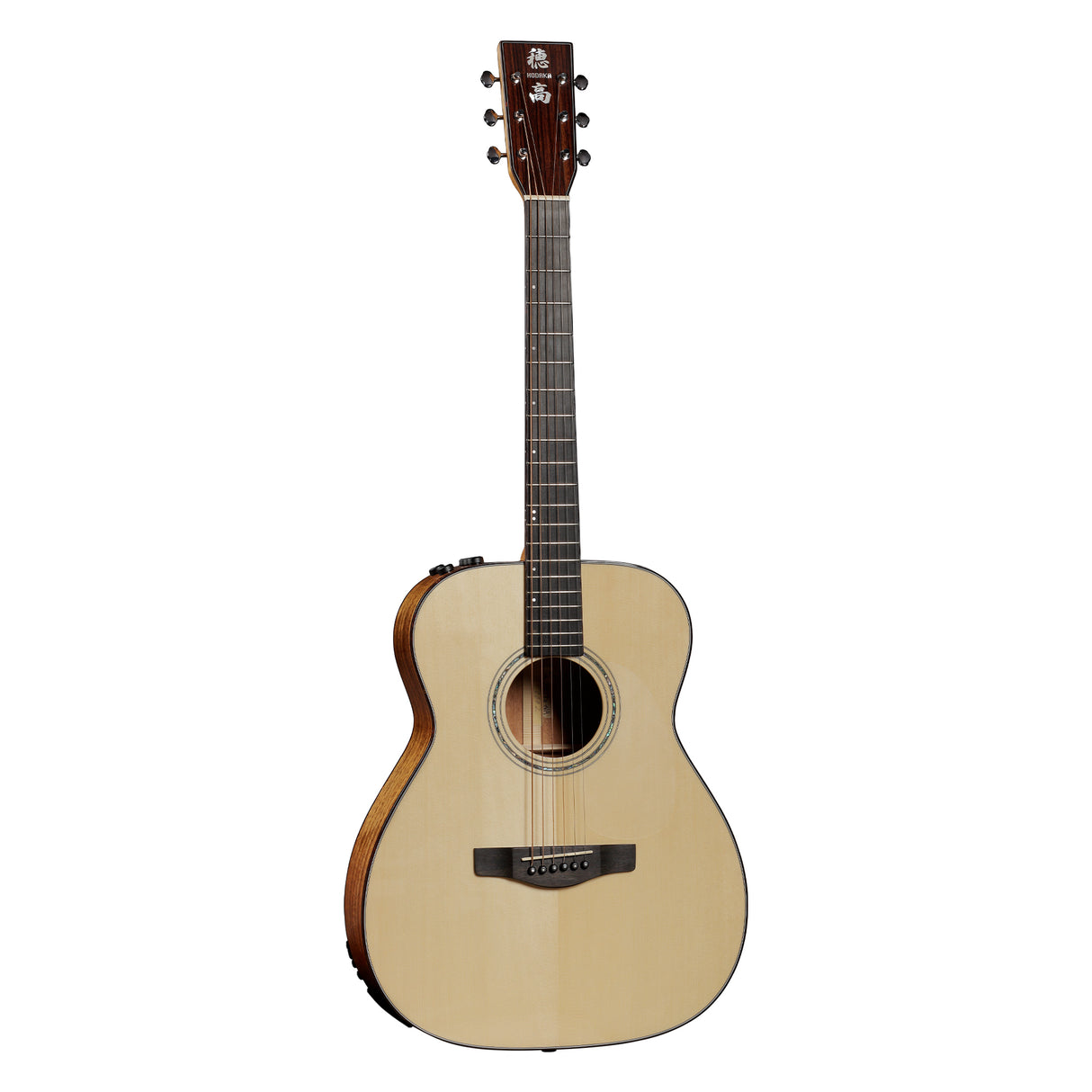 Hodaka OH18ENA Orchestra; Solid Mahogany Back and Sides; Natural Finish