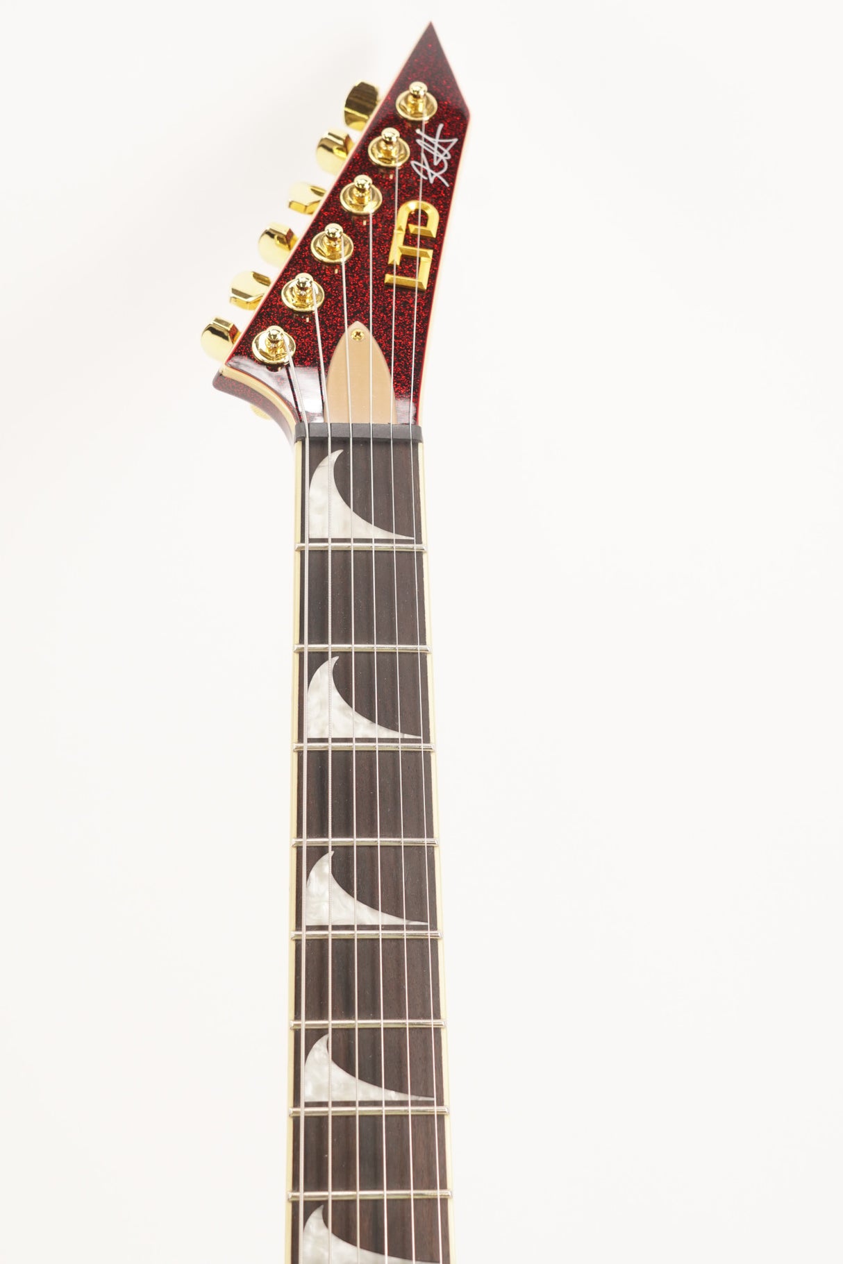 ESP LTD KH-V Kirk Hammett Signature Electric Guitar - Red Sparkle- B-Stock (Used)