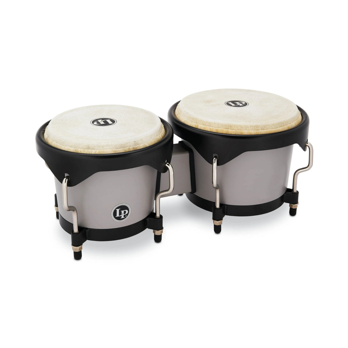 Latin Percussion 6 1/4-Inch and 7 1/4-Inch Bongos with Carrying Bag (Slate Grey)