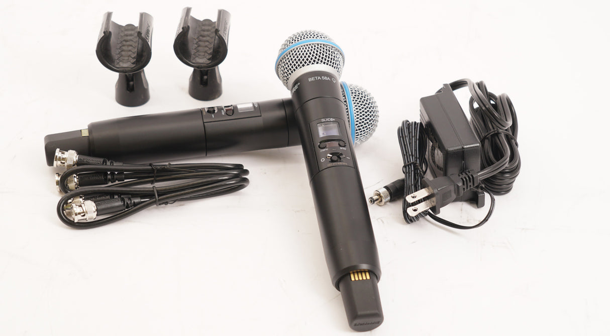 Shure SLXD24D+/B58 Dual Wireless System with 2 SLXD2+/B58 Handheld Transmitters (Used)